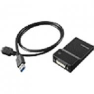 Lenovo USB 3.0 to DVI/VGI Monitor Adapter ( M to F, Supports FHD, Maximum Resolution up to 2048x1152 ) , 